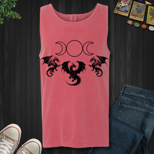 Triple Moon Dragon Tank Top