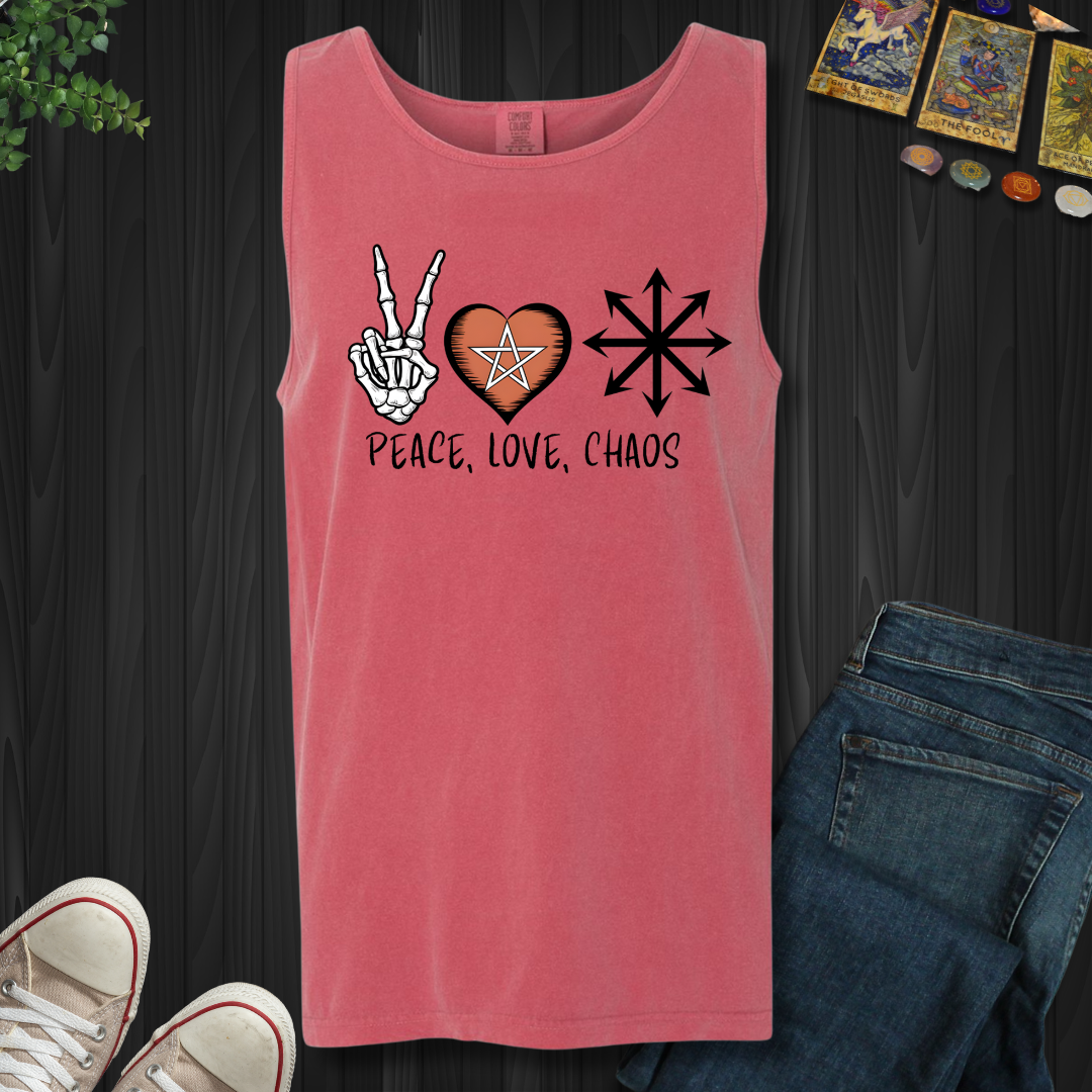 Peace, Love, &Chaos Tank Top