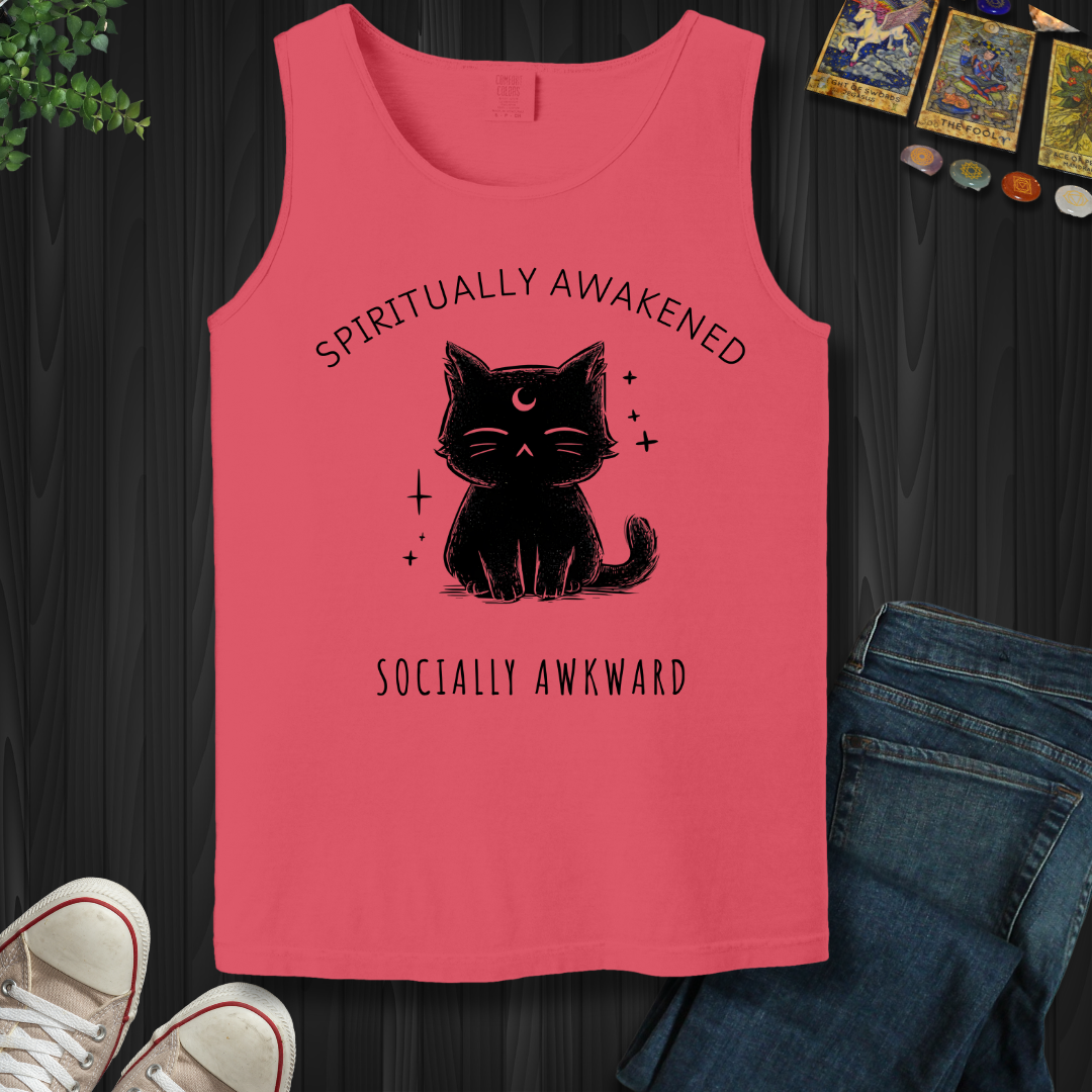 Spiritually Awakened, Socially Awkward Tank Top