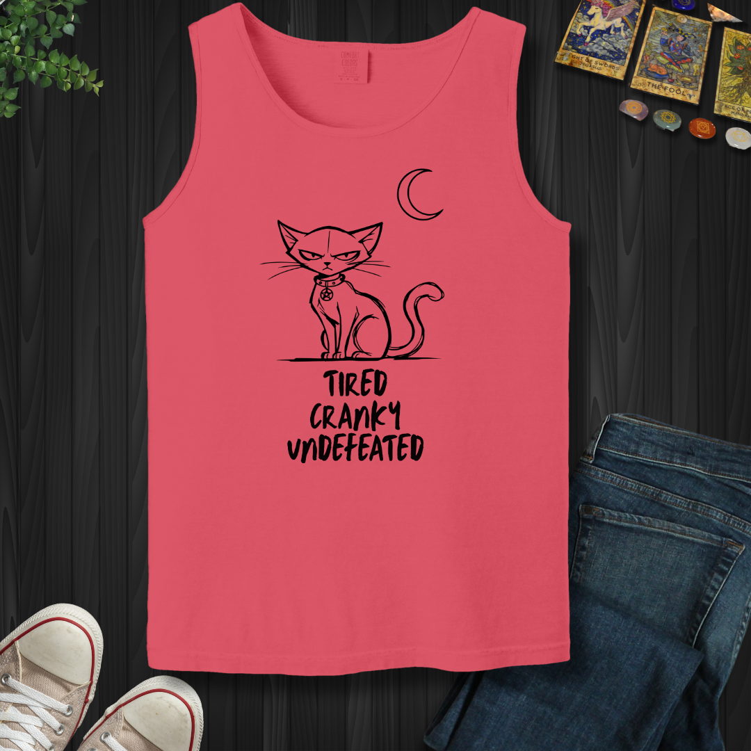 Tired Cranky Undefeated Tank Top