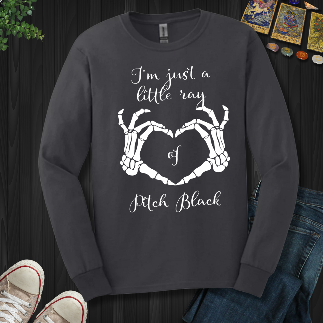 Little Ray Of Pitch Black Long Sleeve Tee