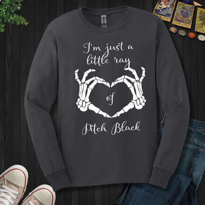 Little Ray Of Pitch Black Long Sleeve Tee