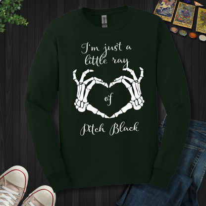 Little Ray Of Pitch Black Long Sleeve Tee