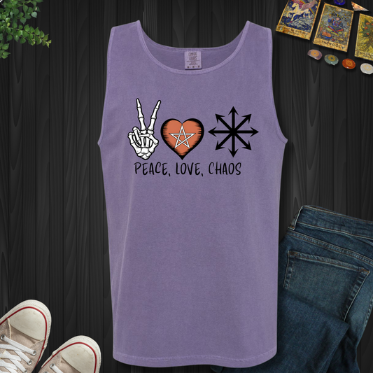 Peace, Love, &Chaos Tank Top