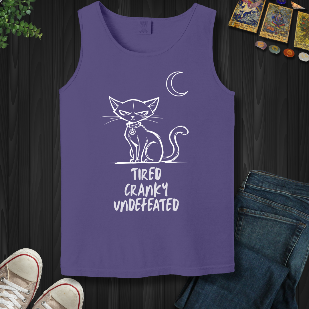 Tired Cranky Undefeated Tank Top