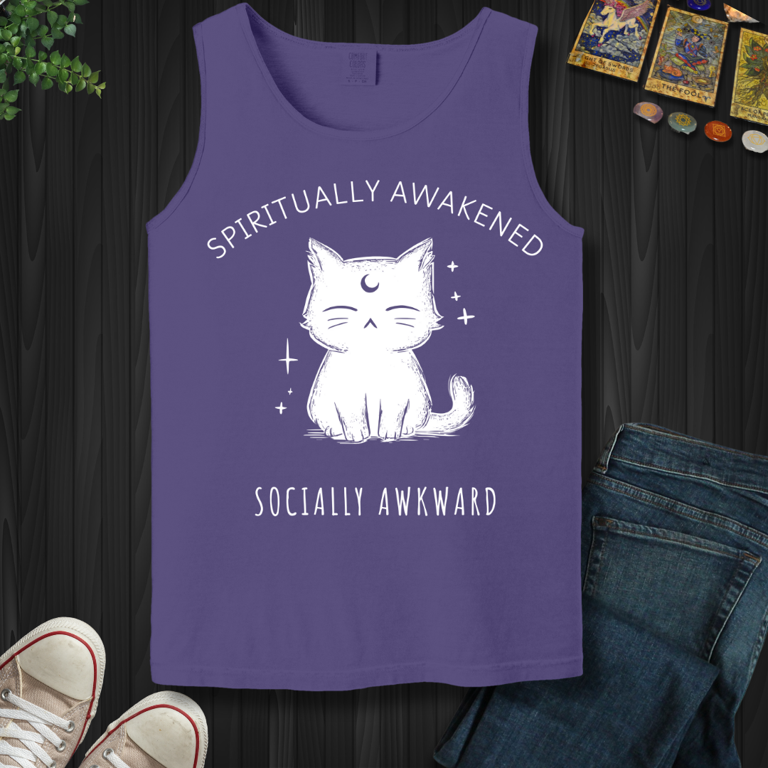 Spiritually Awakened, Socially Awkward Tank Top