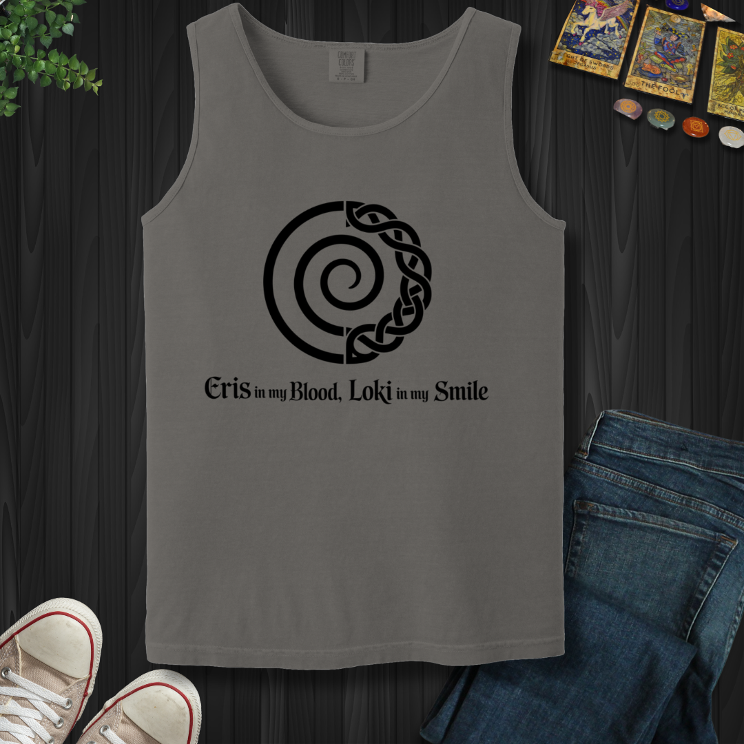 Eris In Blood, Loki In Smile Tank Top