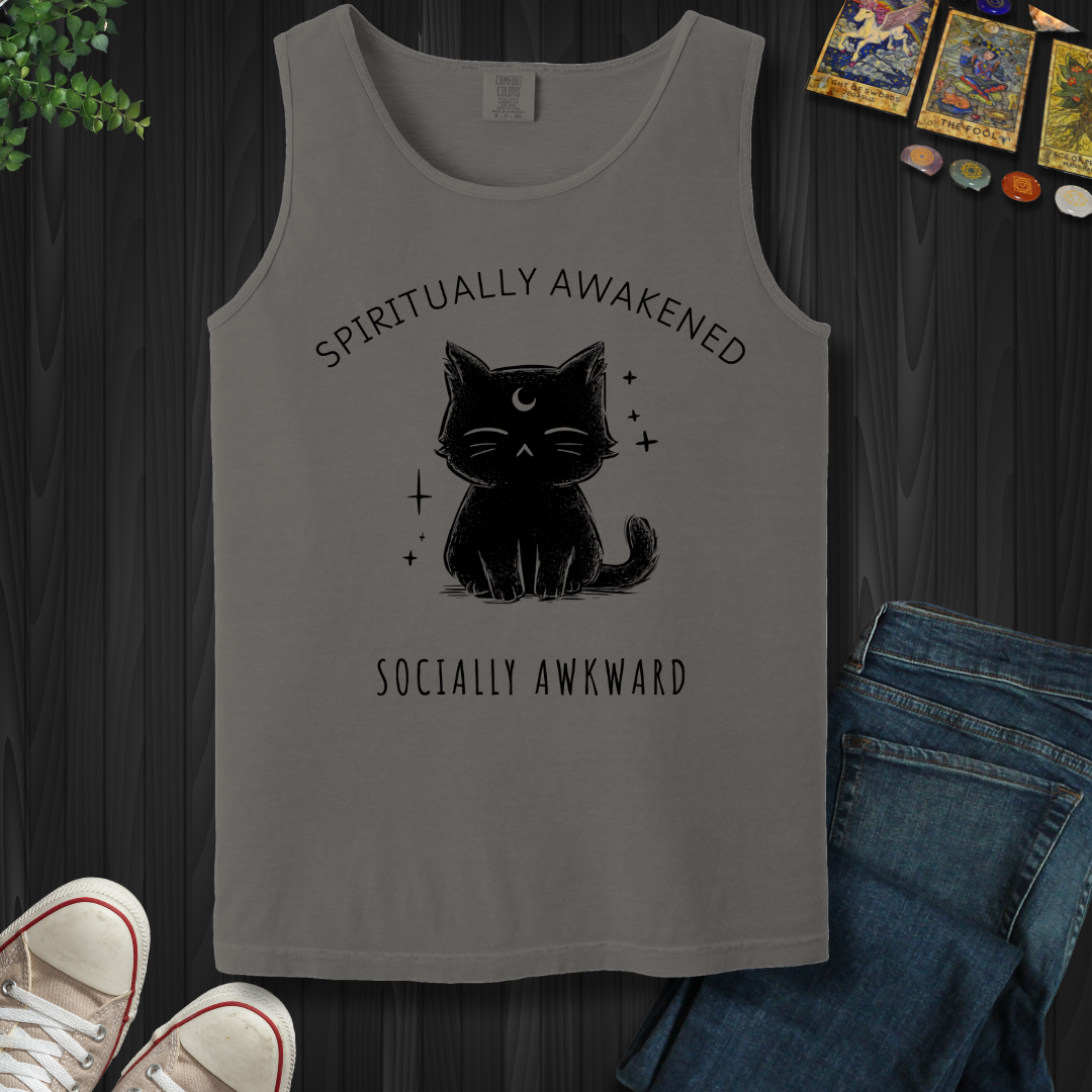 Spiritually Awakened, Socially Awkward Tank Top