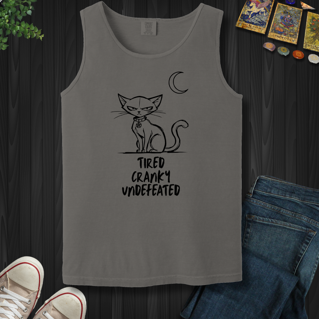 Tired Cranky Undefeated Tank Top