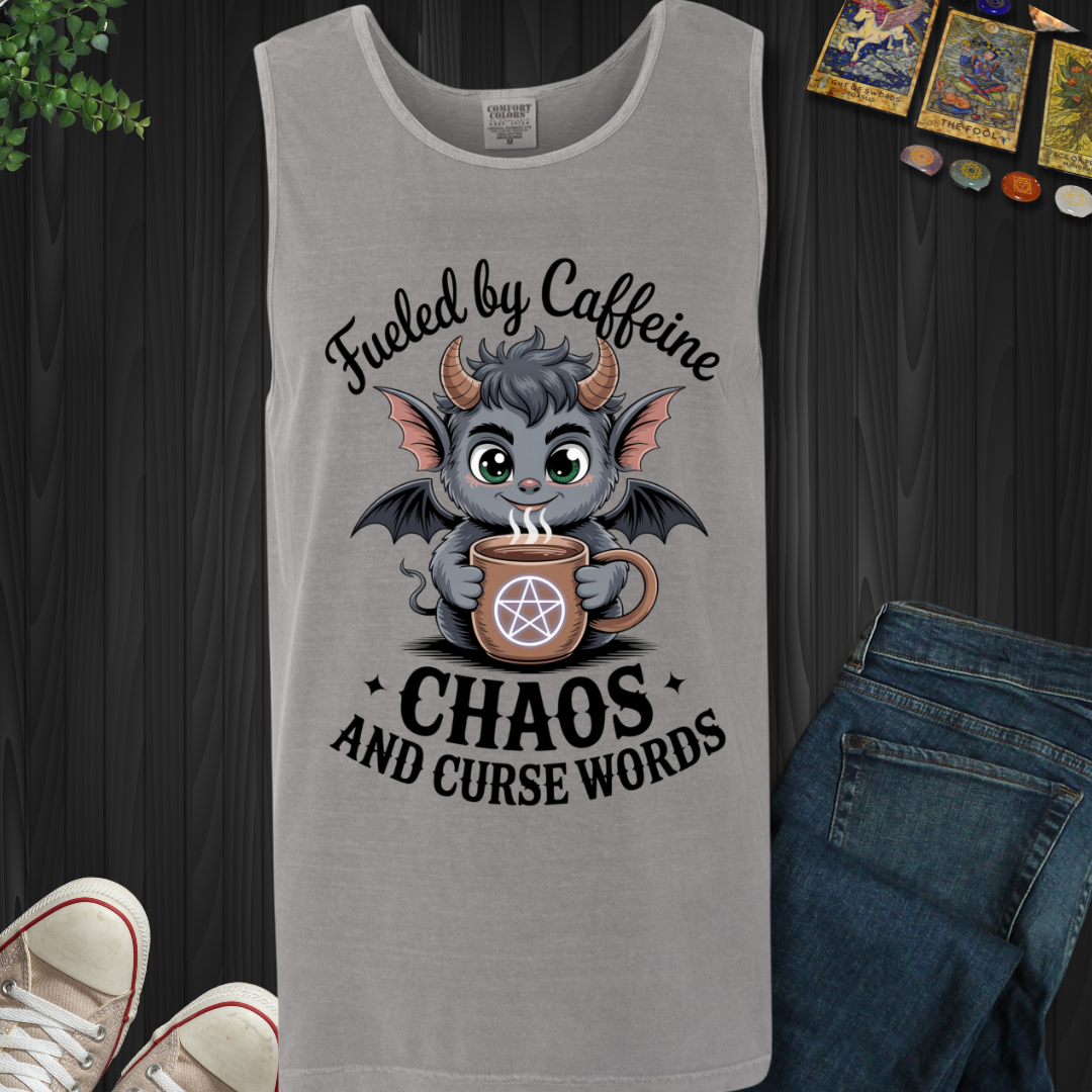 Fueled By Caffeine, Chaos and Curse Words Tank Top