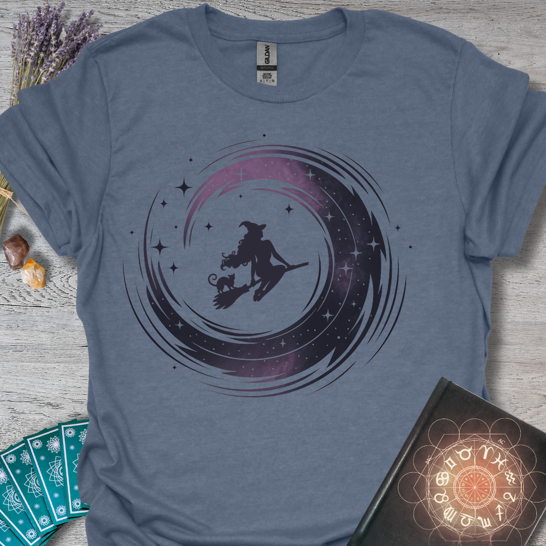 Cosmic Swirling Witch T-Shirt