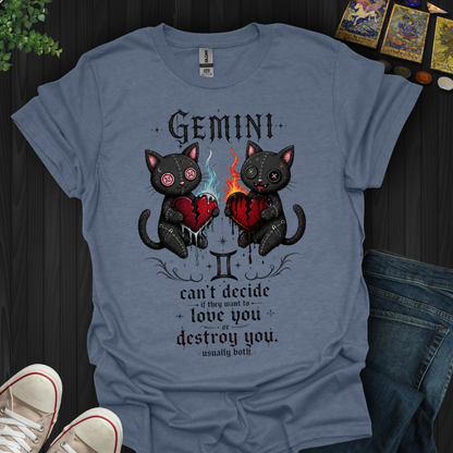 Gemini: Love You Or Destroy You T-Shirt