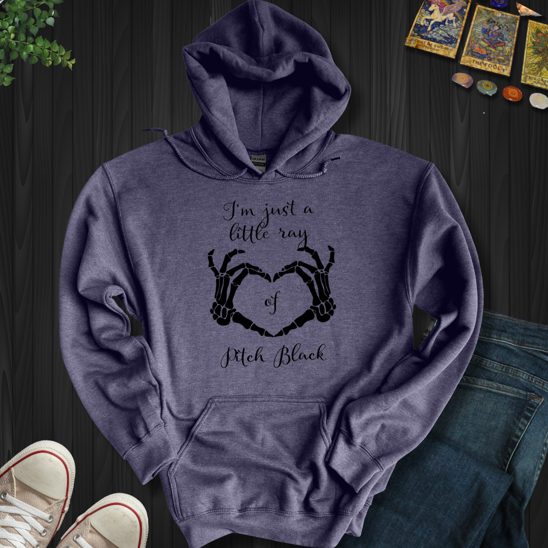 Little Ray Of Pitch Black Hooded Sweatshirt