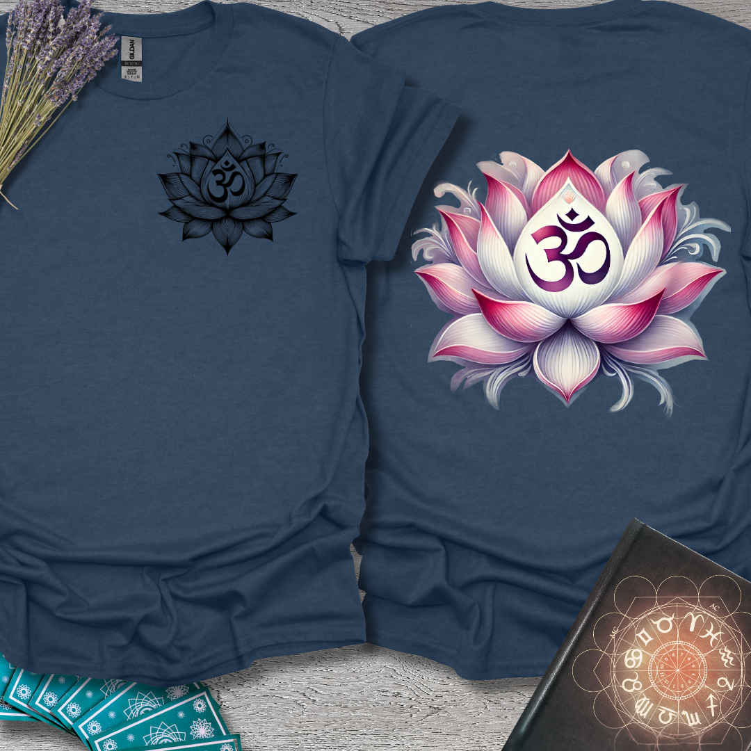 Om Lotus Front and Back T-Shirt