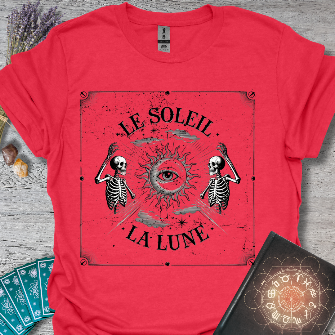 Vintage Retro Le Soleil & La Lune T-Shirt