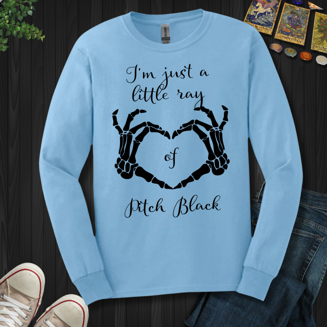 Little Ray Of Pitch Black Long Sleeve Tee