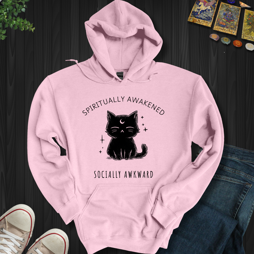 Spiritually Awakened, Socially Awkward Hooded Sweatshirt