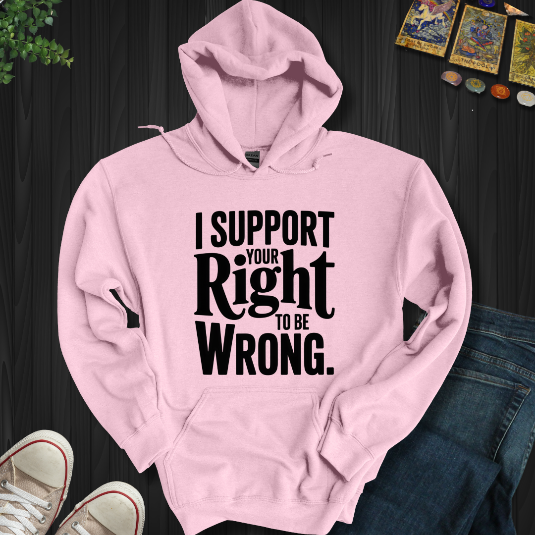 I Support Your Right To Be Wrong Hooded Sweatshirt