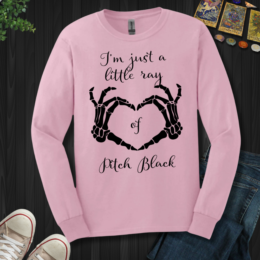 Little Ray Of Pitch Black Long Sleeve Tee