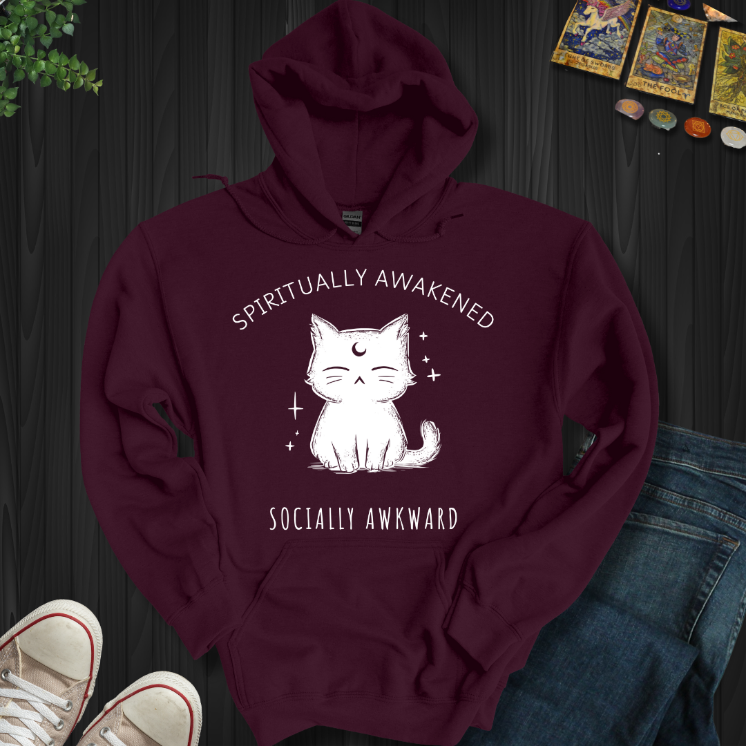 Spiritually Awakened, Socially Awkward Hooded Sweatshirt