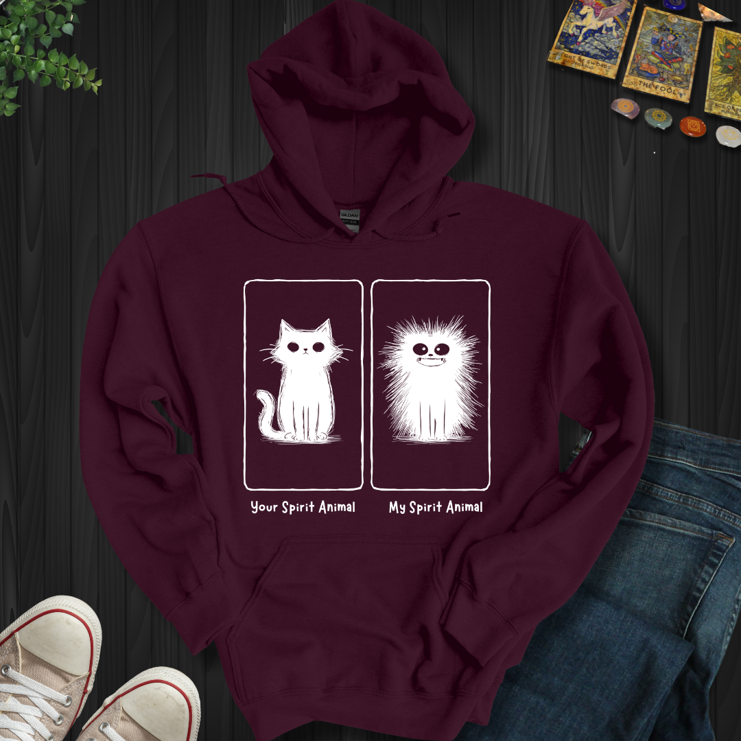 Your Spirit Animal vs. My Spirit Animal Hooded Sweatshirt