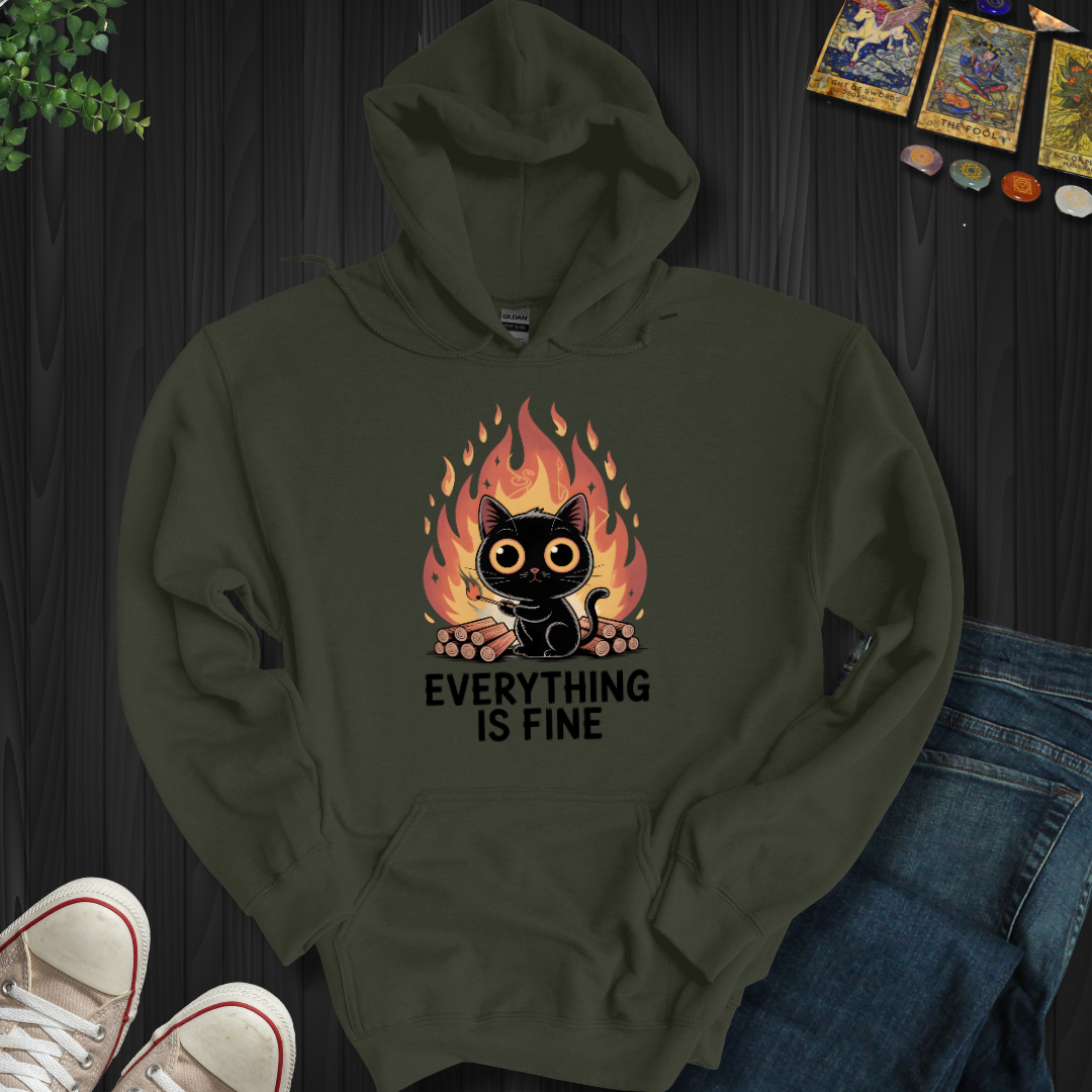 Everything Is Fine Hooded Sweatshirt