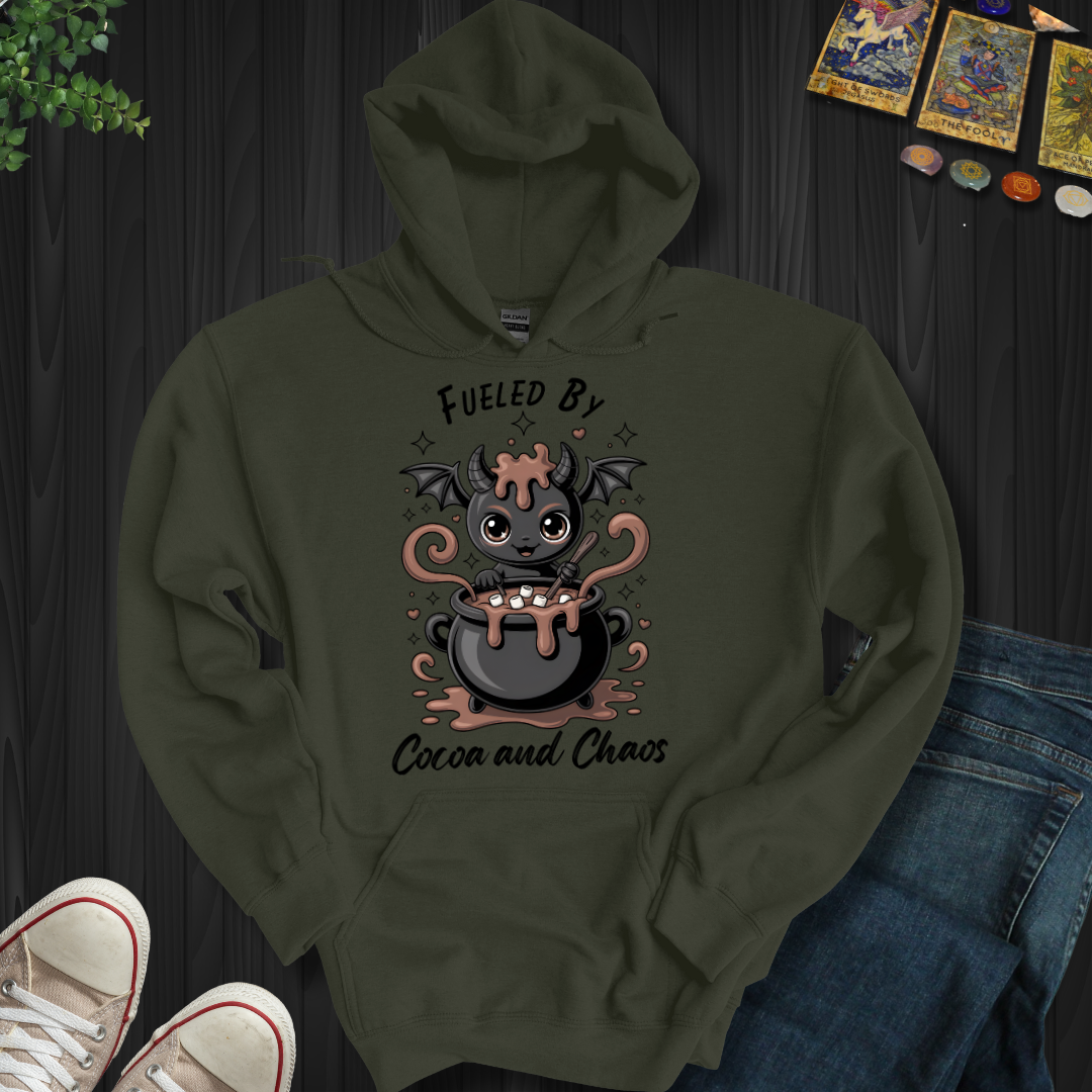Fueled By Cocoa And Chaos Hooded Sweatshirt