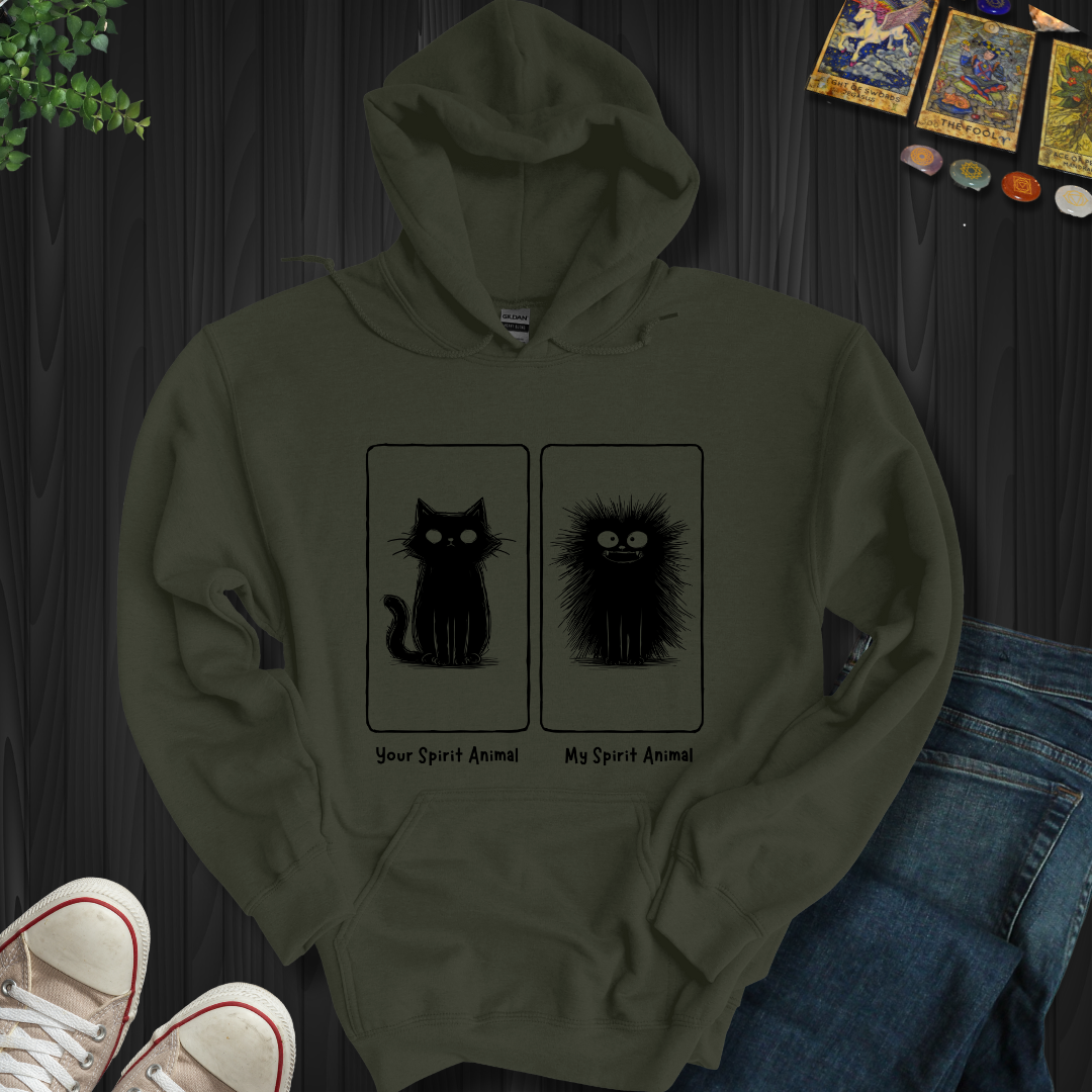 Your Spirit Animal vs. My Spirit Animal Hooded Sweatshirt