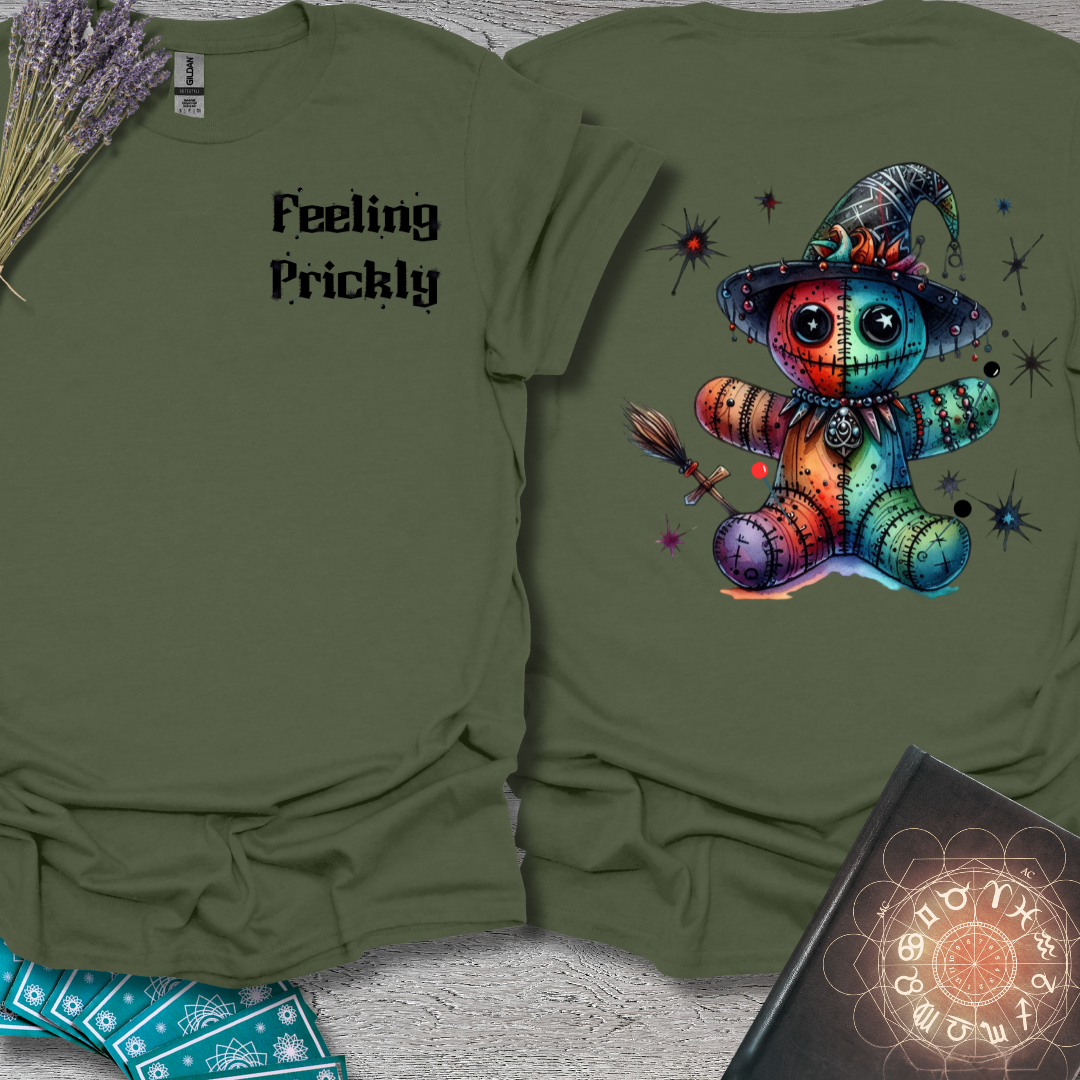 Feeling Prickly Voodoo Witch Front and Back T-Shirt