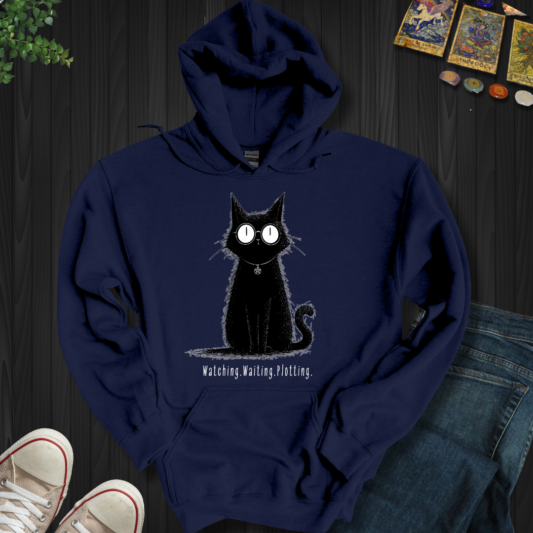 Watching. Waiting. Plotting Hooded Sweatshirt