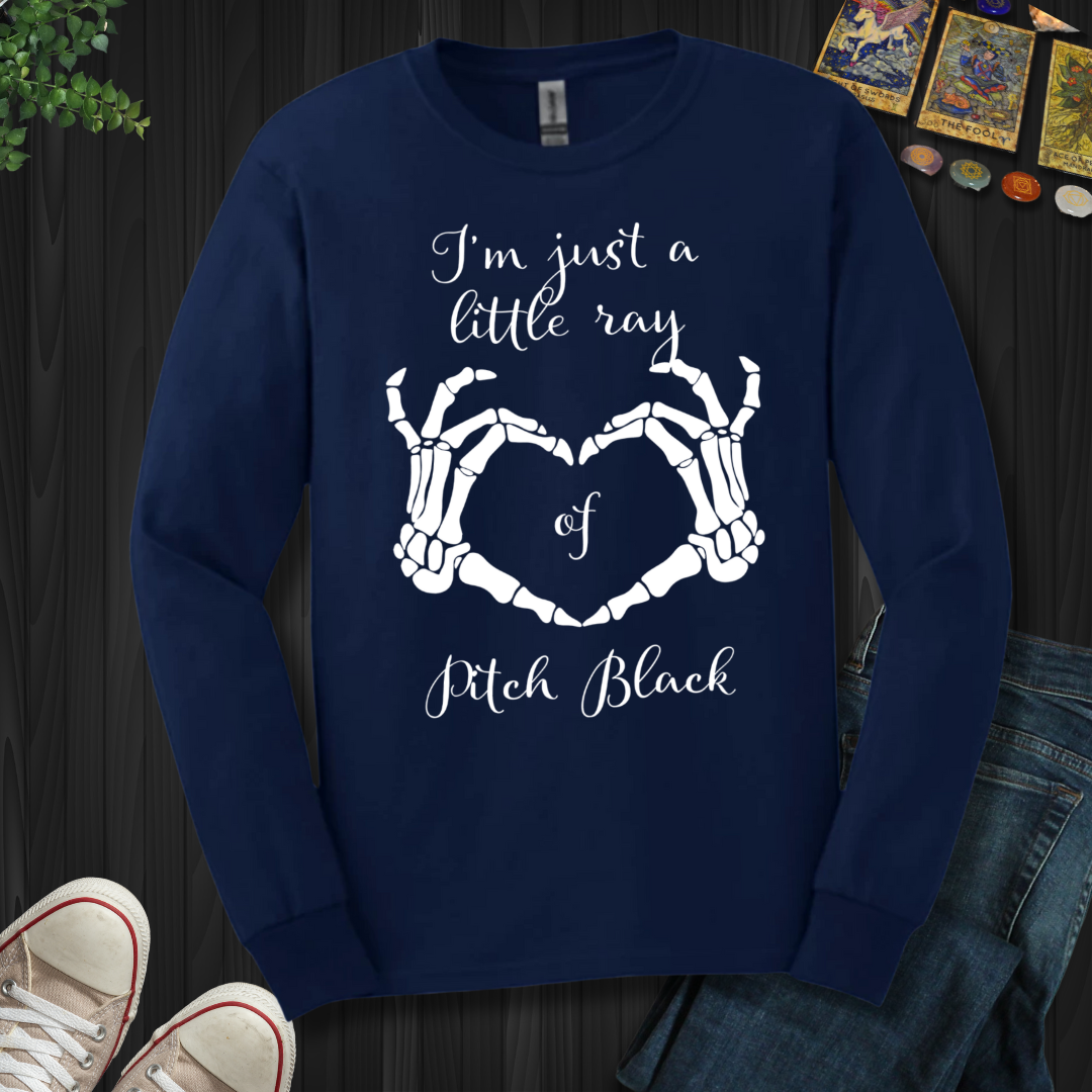 Little Ray Of Pitch Black Long Sleeve Tee