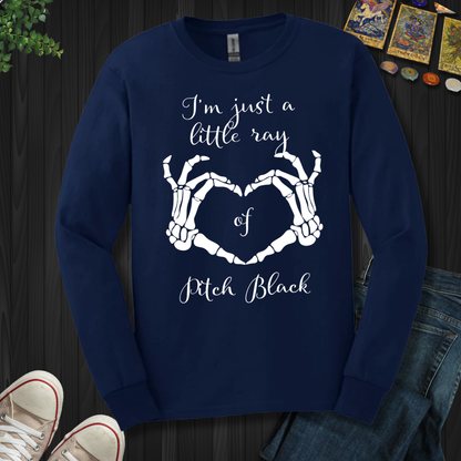 Little Ray Of Pitch Black Long Sleeve Tee