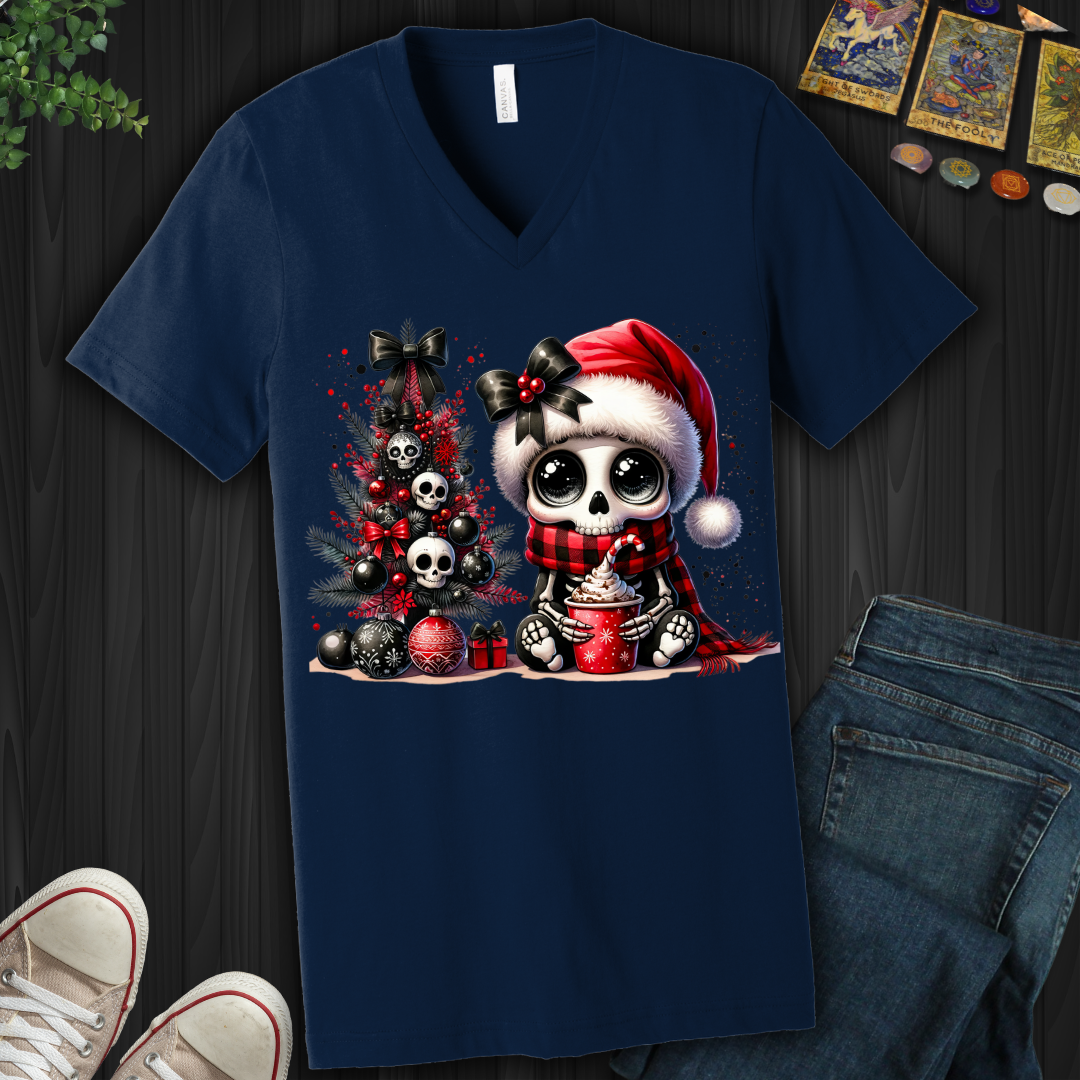 Dead Cute For The Holidays V-Neck Tee