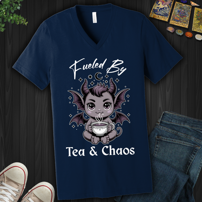 Tea and Chaos V-Neck Tee