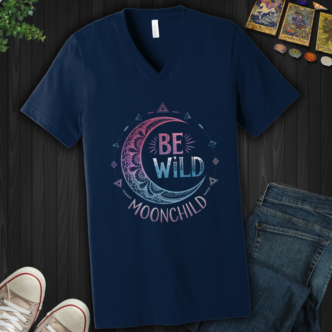 Be Wild Moon Child V-Neck Tee