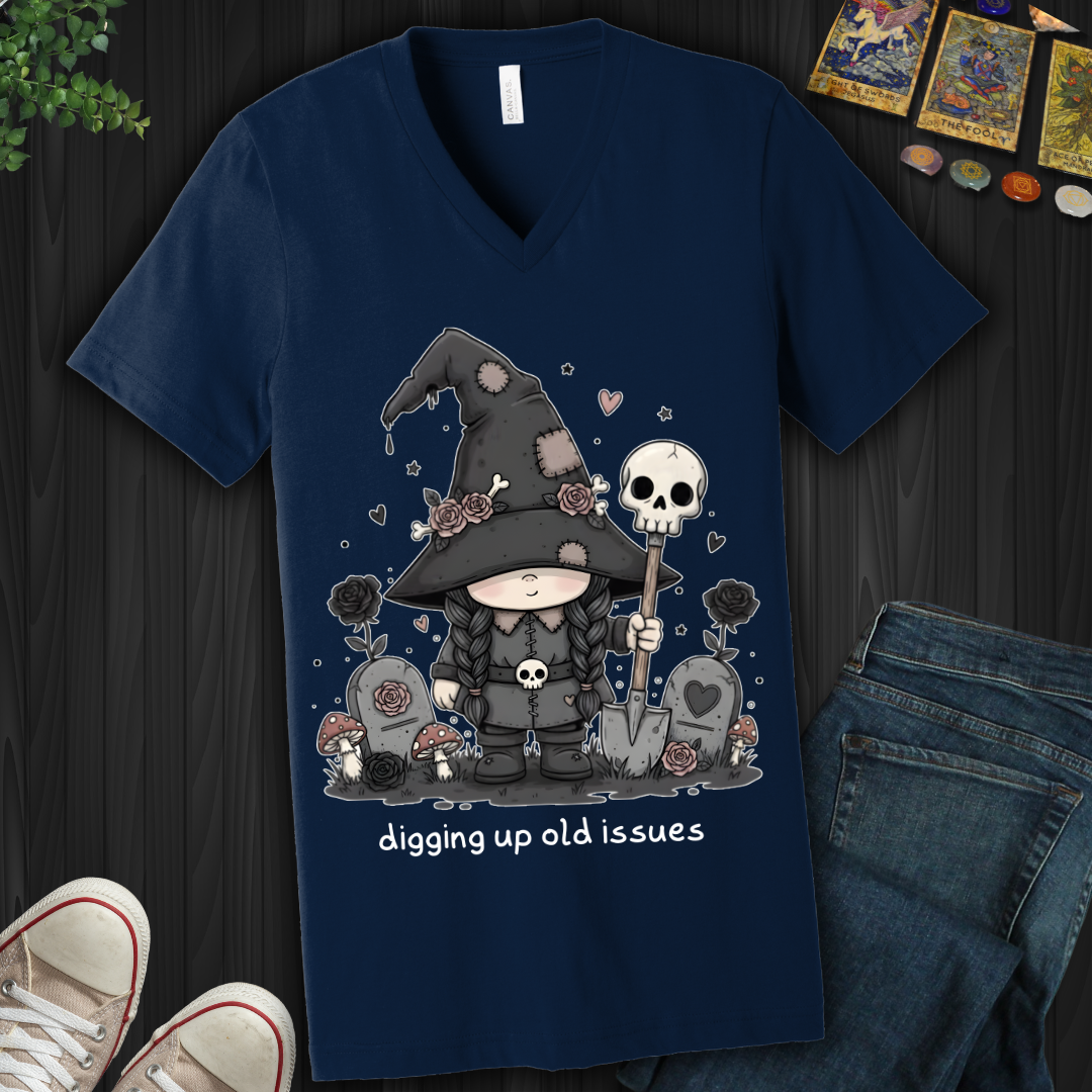 Digging Up Old Issues V-Neck Tee