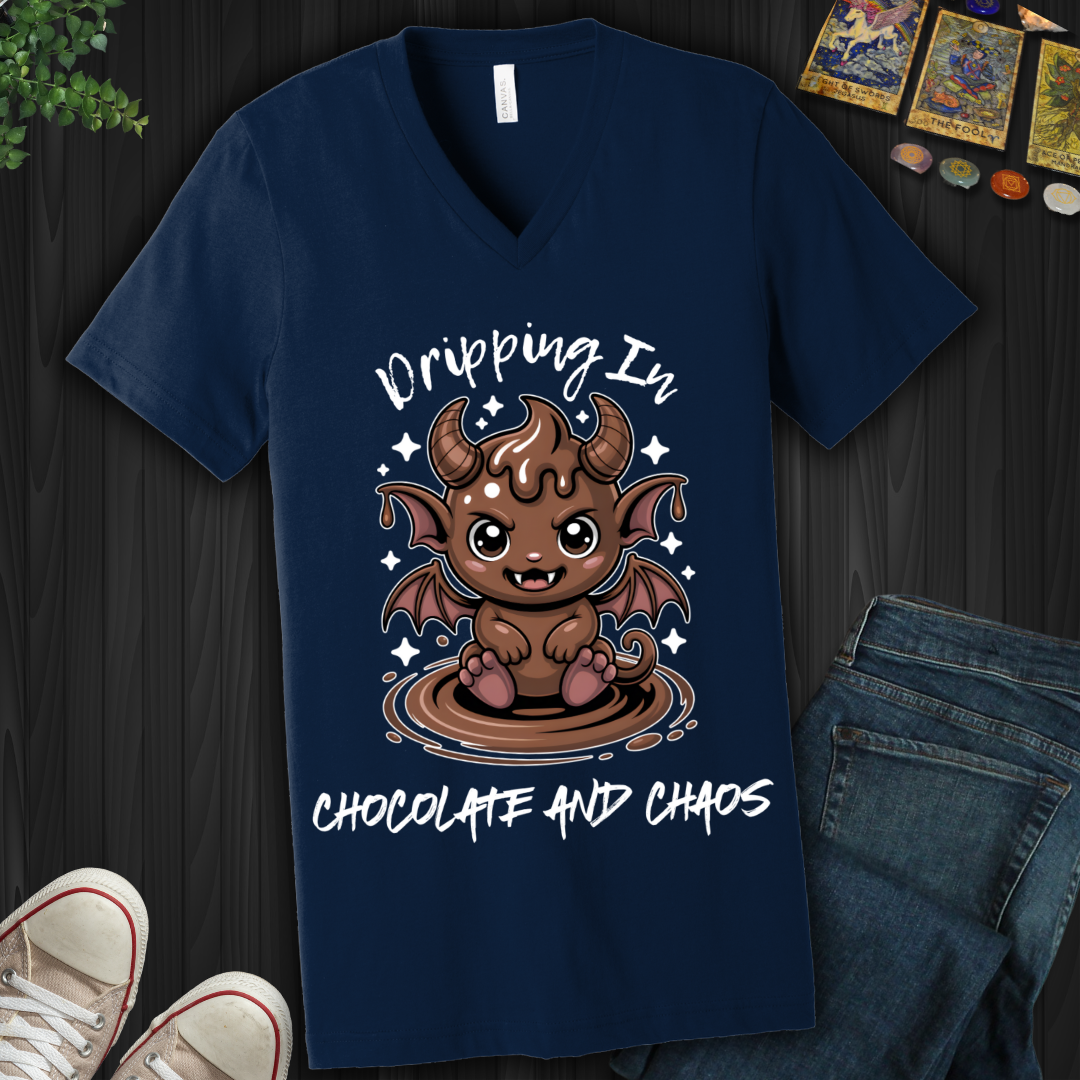 Dripping In Chocolate And Chaos V-Neck Tee