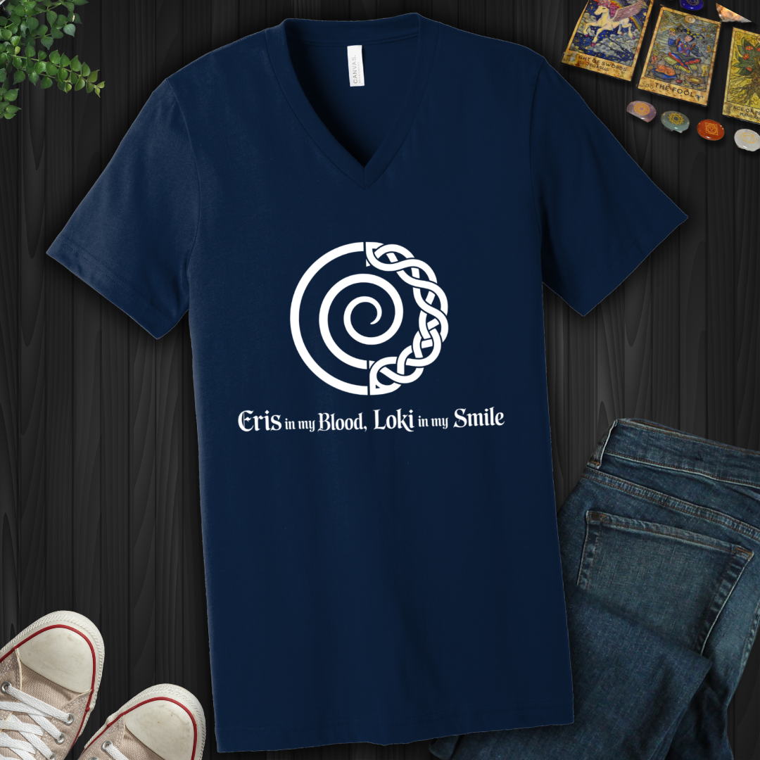 Eris In Blood, Loki In Smile V-Neck Tee
