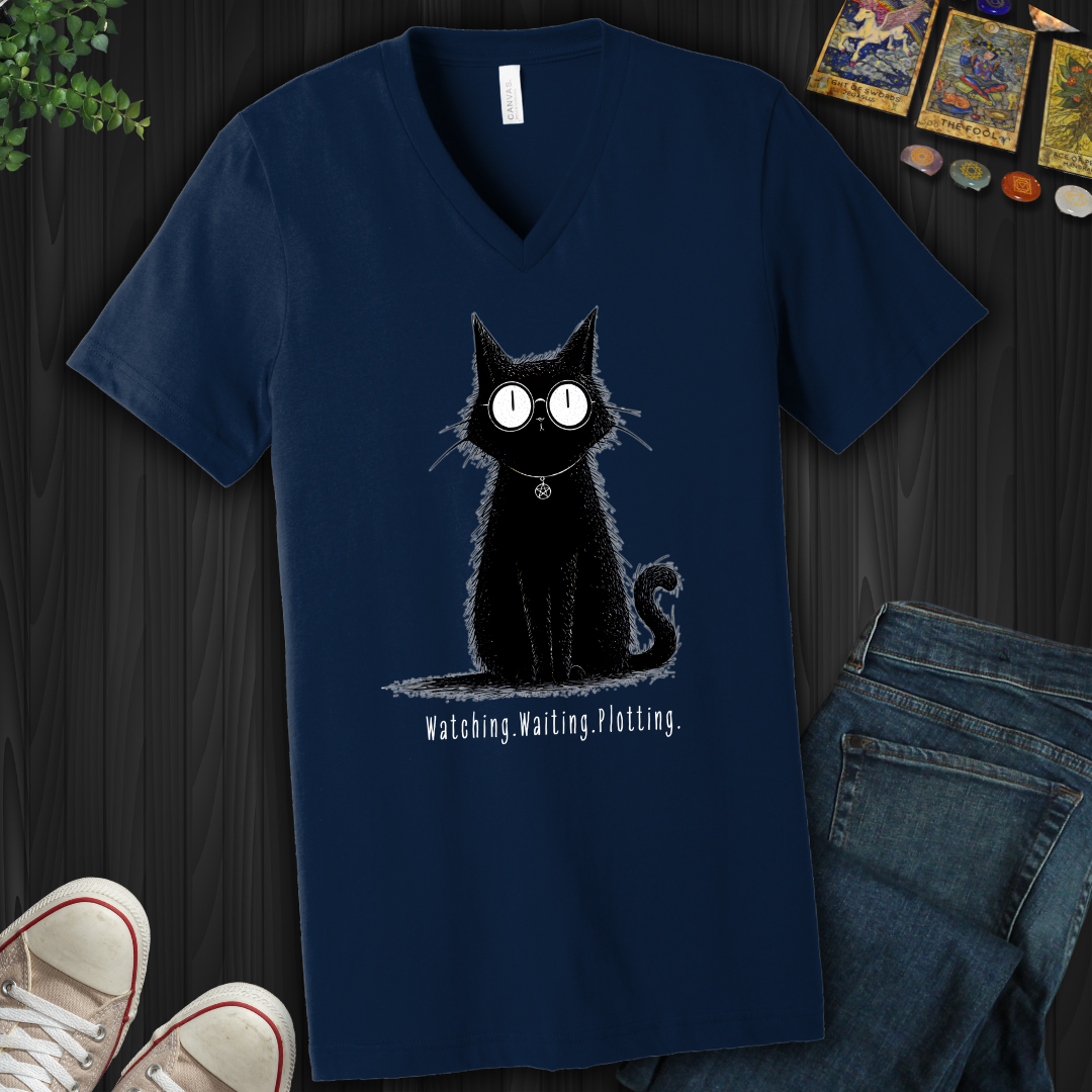 Watching. Waiting. Plotting V-Neck Tee