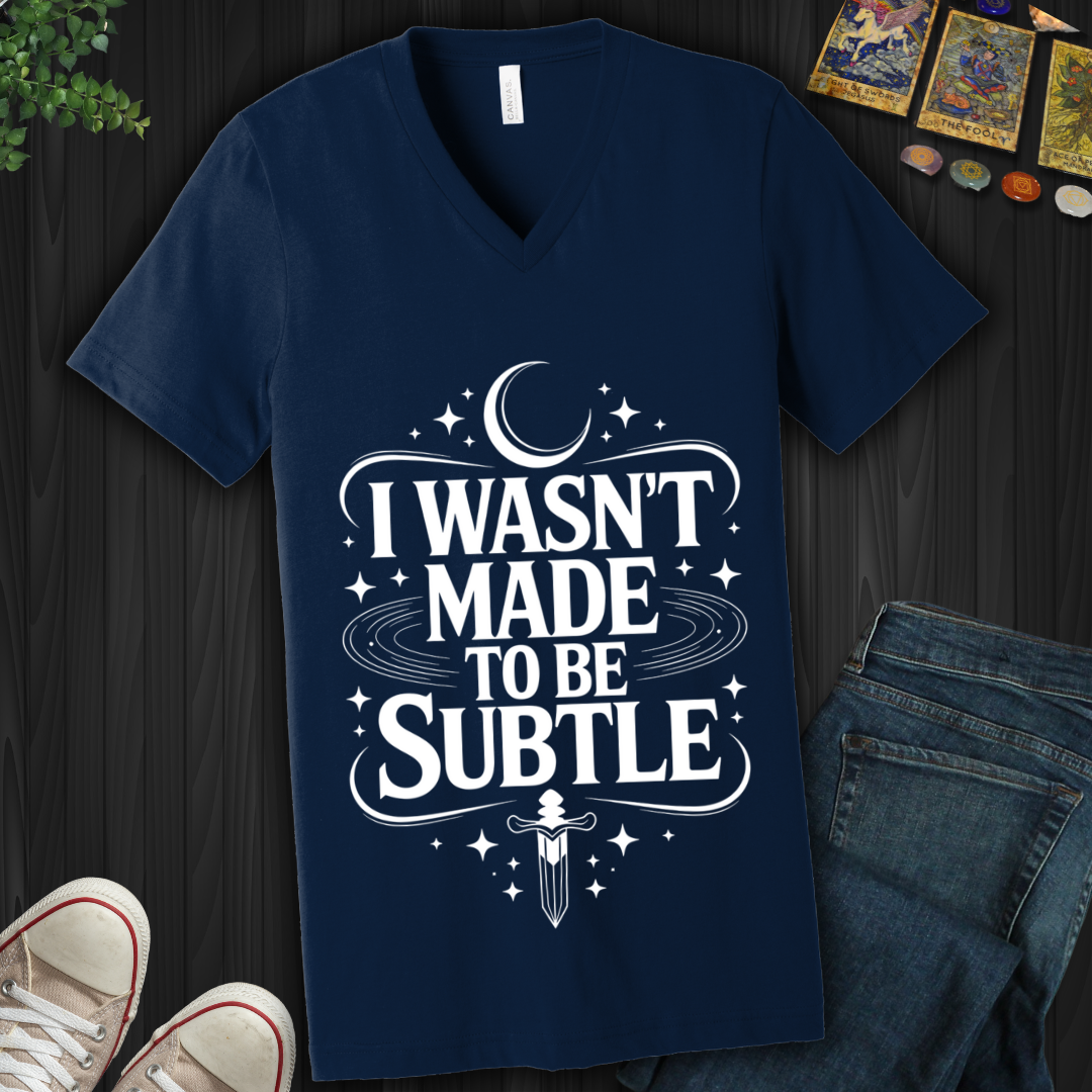 Not Subtle  V-Neck Tee