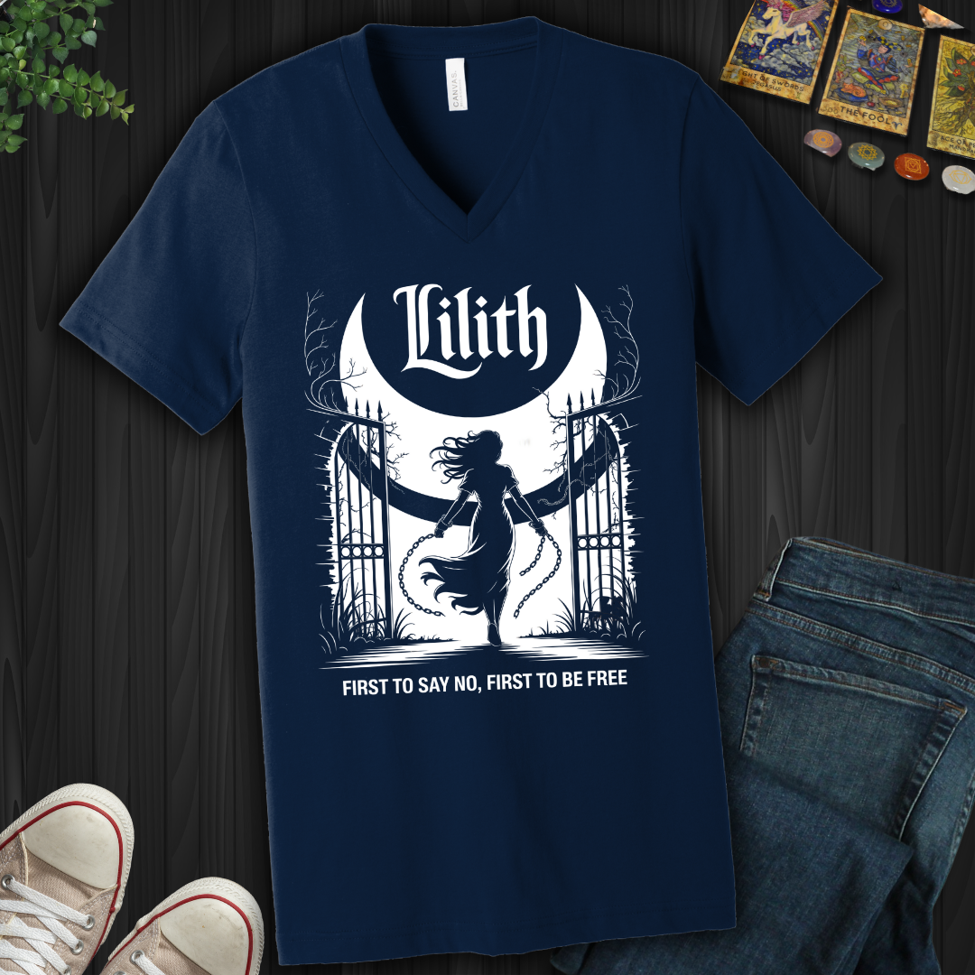 Lilith, First To Say No V-Neck Tee