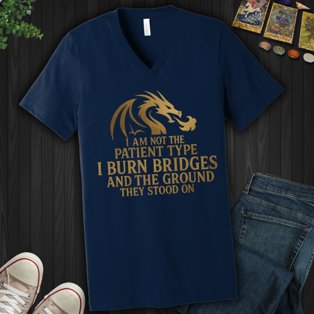 Burn Bridges V-Neck Tee
