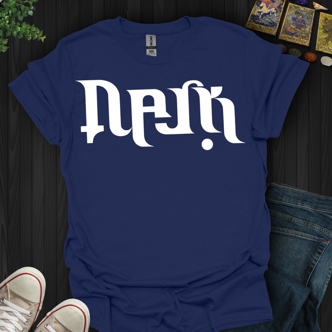 Dark & Light: Duality Mode Ambigram T-Shirt
