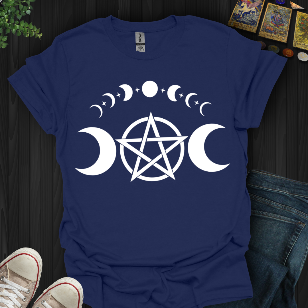 Pentagram Moon Phases T-Shirt