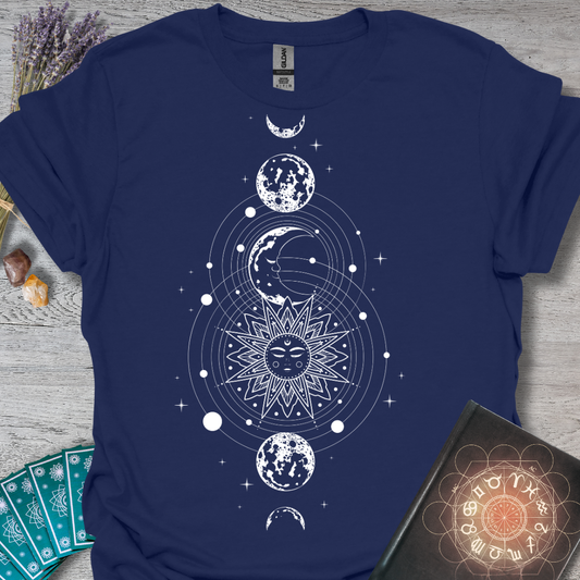 Solar Sun and Moon Phase T-Shirt