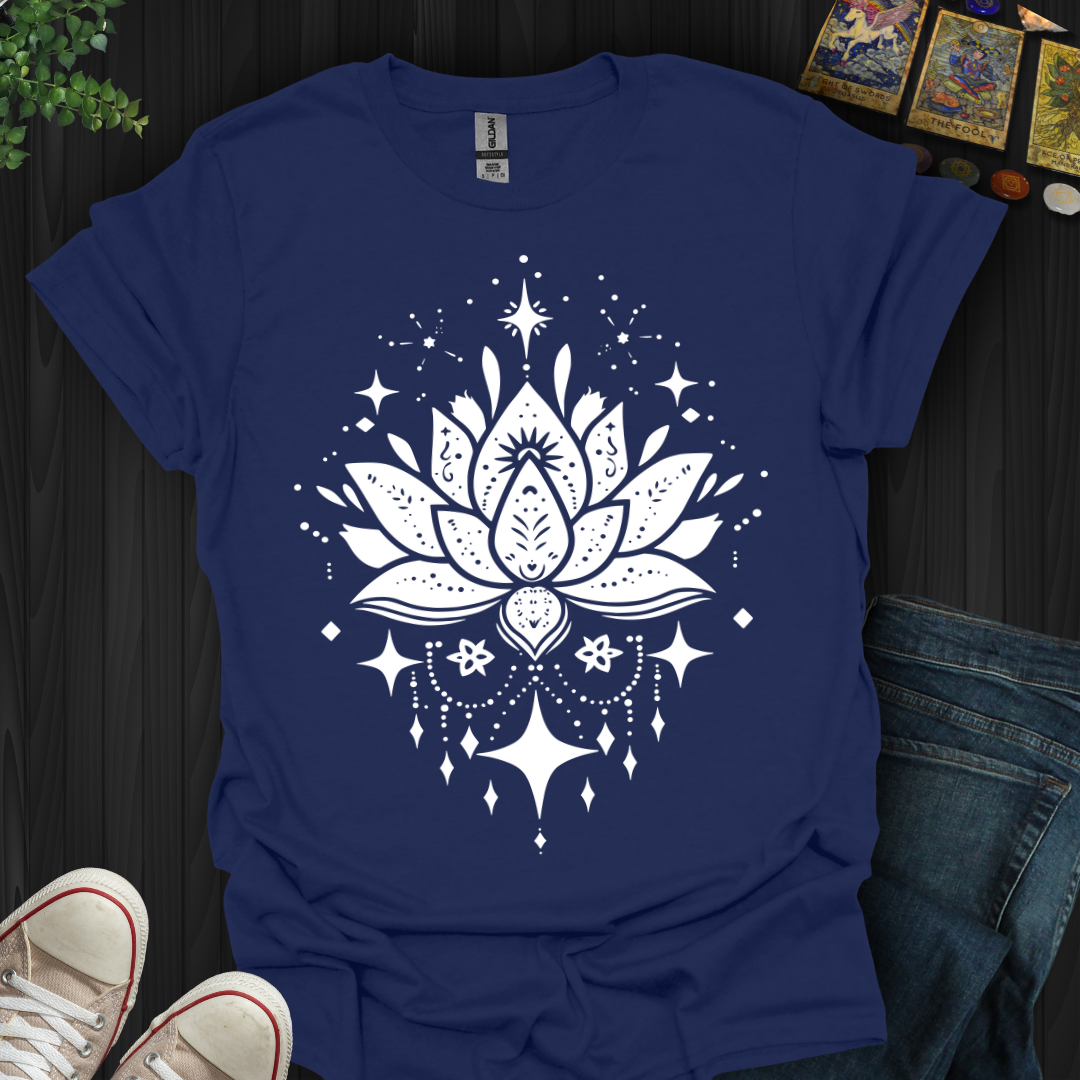 Celestial Lotus White T-Shirt