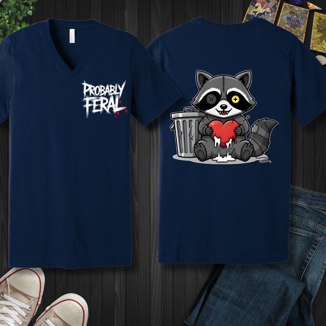 Probably Feral V-Neck Tee