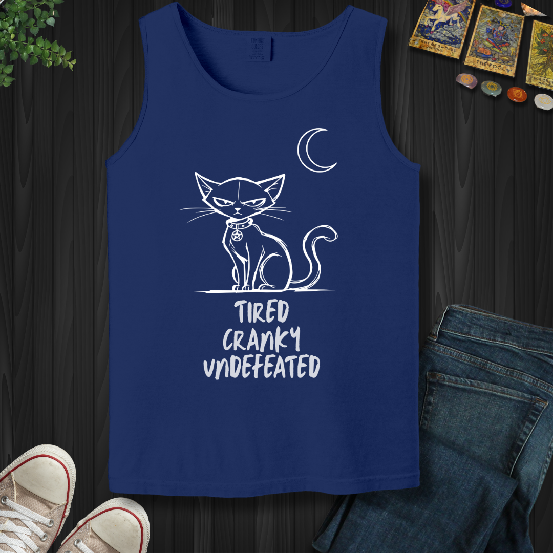 Tired Cranky Undefeated Tank Top