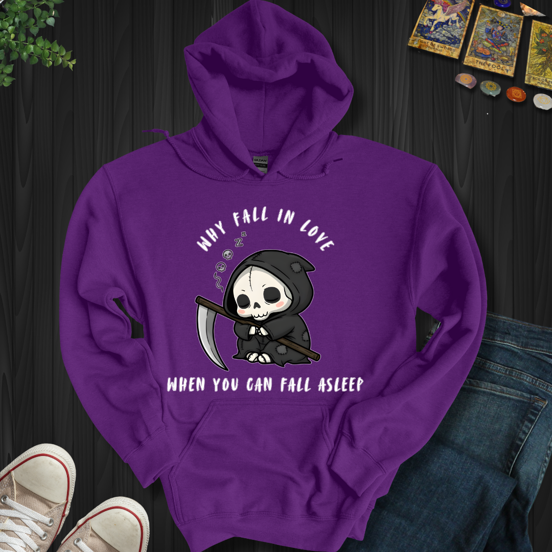 Why Fall In Love Hooded Sweatshirt