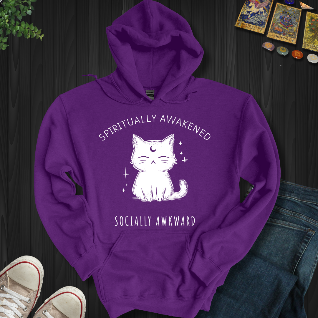 Spiritually Awakened, Socially Awkward Hooded Sweatshirt